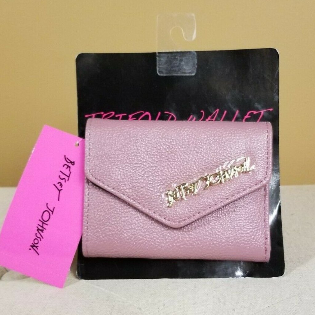 Betsey Johnson Trifold Wallet Mauve Purple New